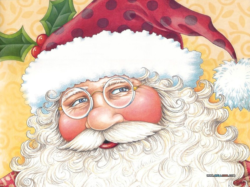 圣诞节故事绘画+圣诞老人壁纸