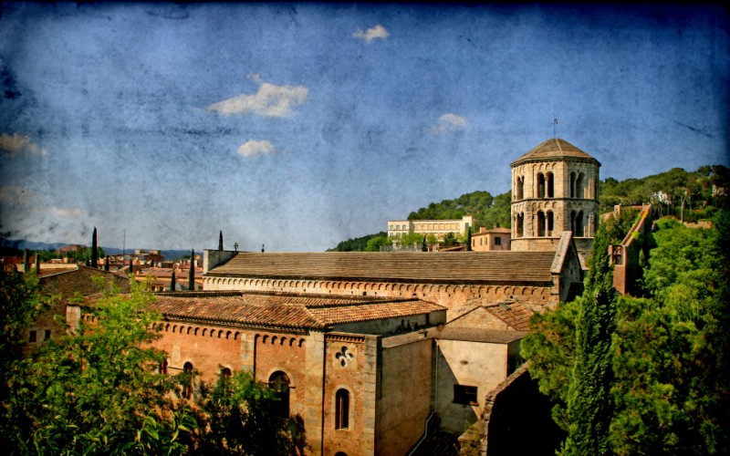 HDR 西班牙城市映像 怀旧风格 西班牙Girona 
