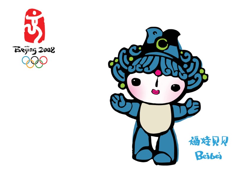奥运福娃吉祥物与图标壁纸壁纸,奥运福娃吉祥